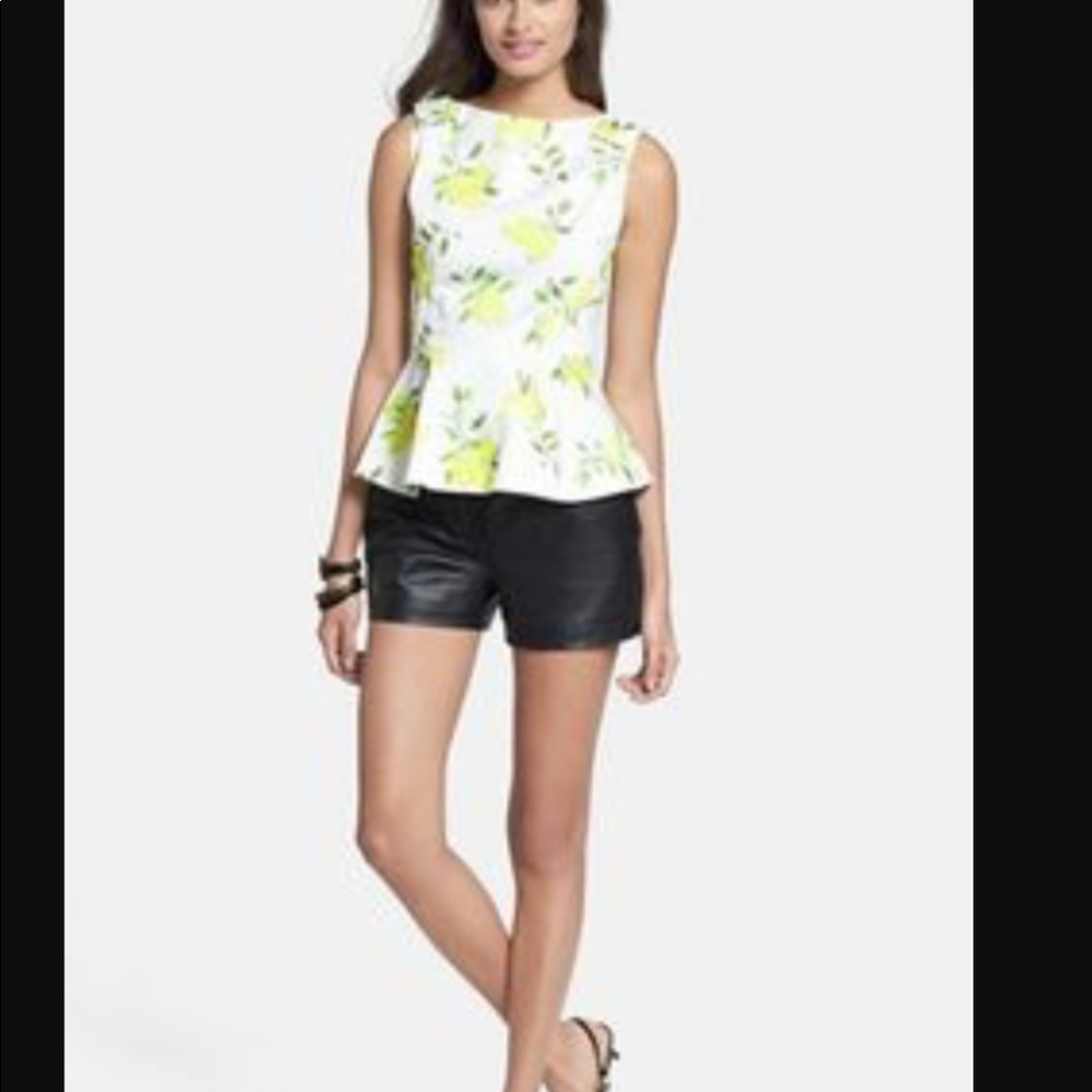 🎉PRICE DROP🎉Kate Spade Thalia Lemon  peplum top - Picture 2 of 7