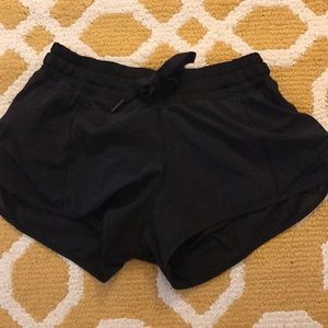 Black Lululemon running shorts