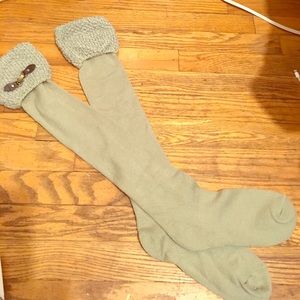 Beige Riding/Rain boot sock