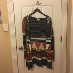 Multi-colored Bohemian Pattern Cardigan