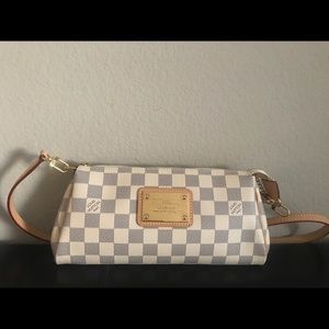 Louis Vuitton EVA Clutch in Damier Azur Canvas