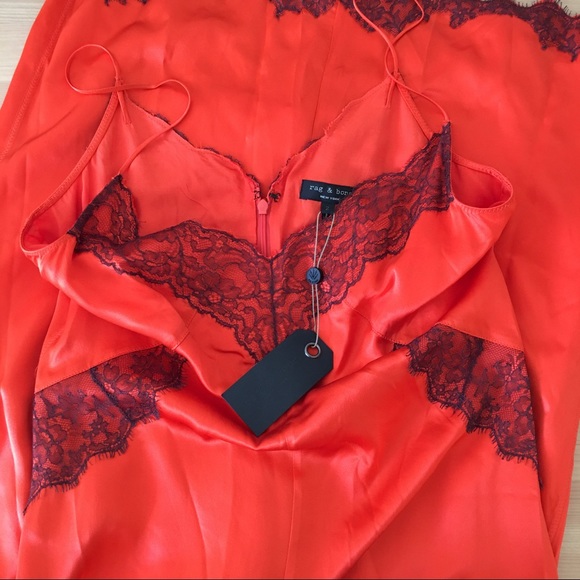 ❌SOLD❌ Rag & Bone Izabella Silk Dress Orange 2 - Picture 5 of 5