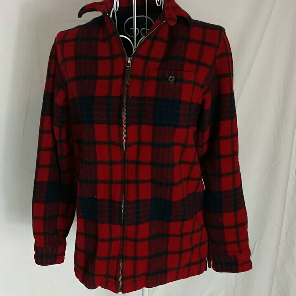 90s Vintage lambswool plaid jacket by Lauren S/P