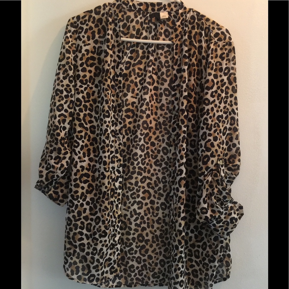 Leopard print tunic or cover up