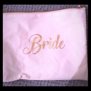 Bride makeup, accessory bag