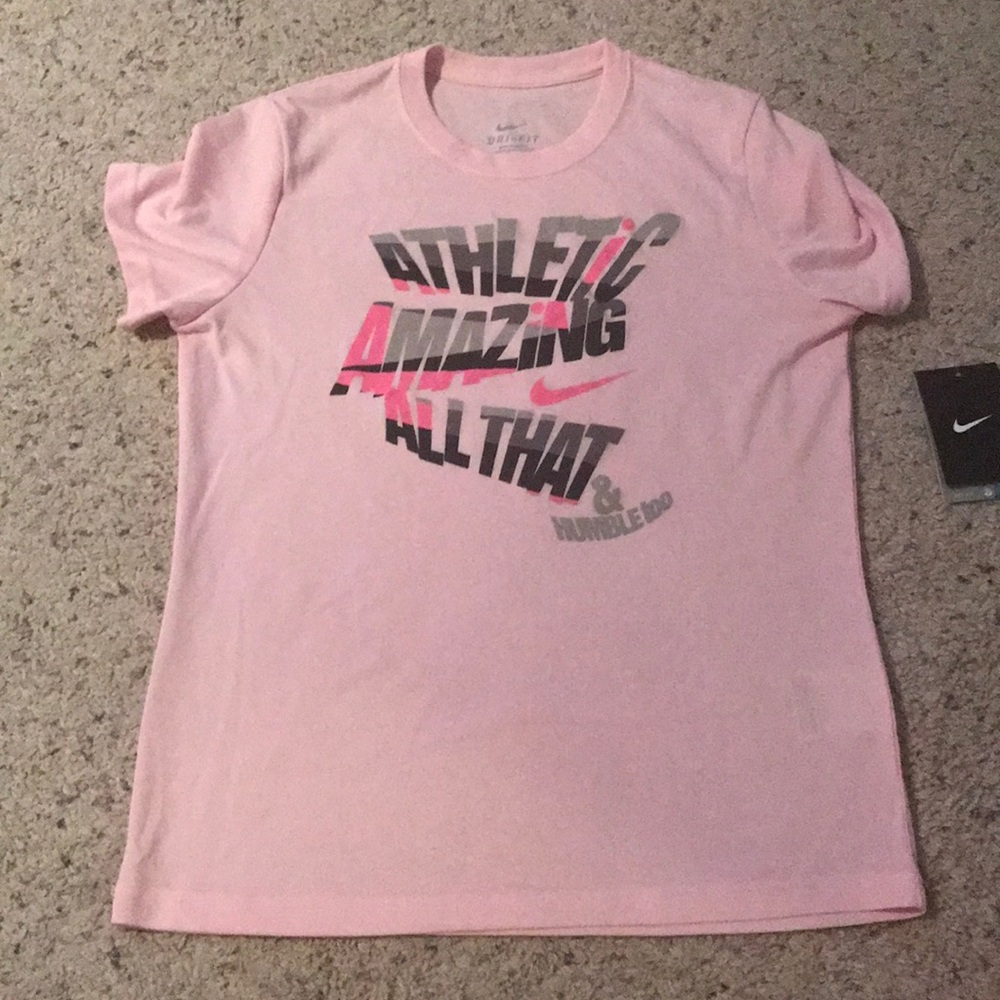 Nike Girls Pink Large Tee - NEW