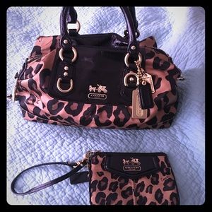 Coach handbag with matching wallet