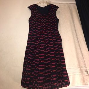 Halogen pleated midi summer dress