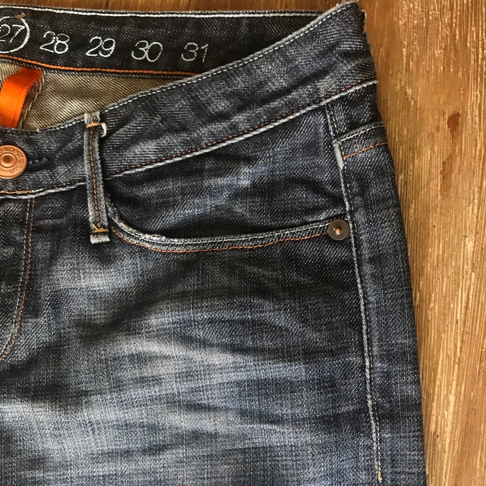 ***SOLD*** Earnest Sewn Max Dark Distressed Jeans