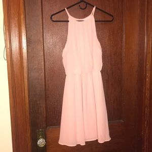 Light pink chiffon dress