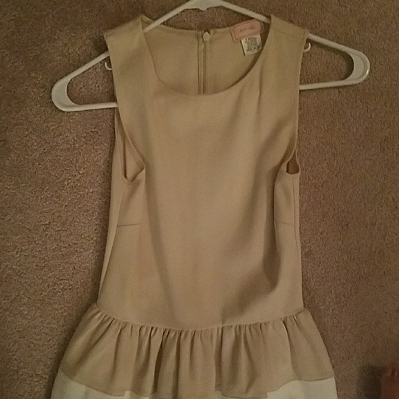 X Small tan/white dress - Picture 2 of 2