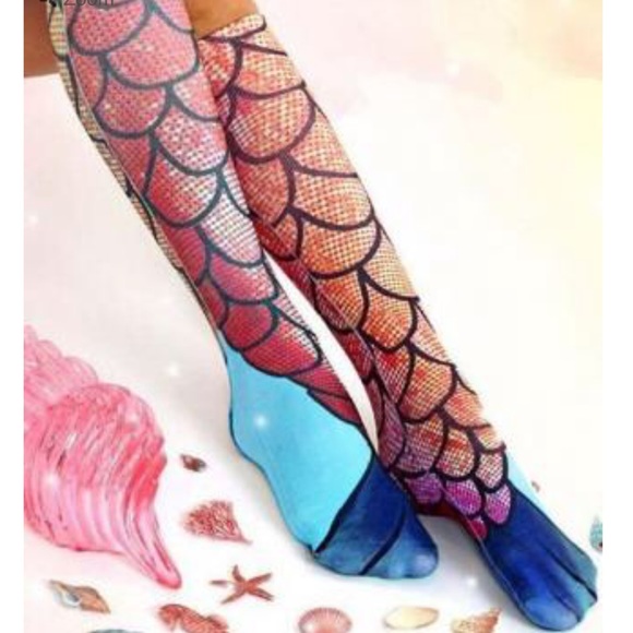 Other - Mermaid Printed Long Socks