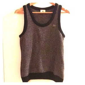 Vintage Lacoste black and white sweater vest