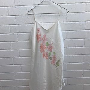 Silky floral night gown