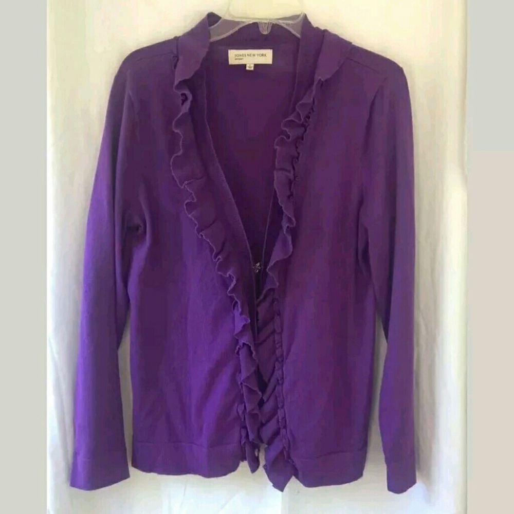 Jones New York Womens Button Cardigan