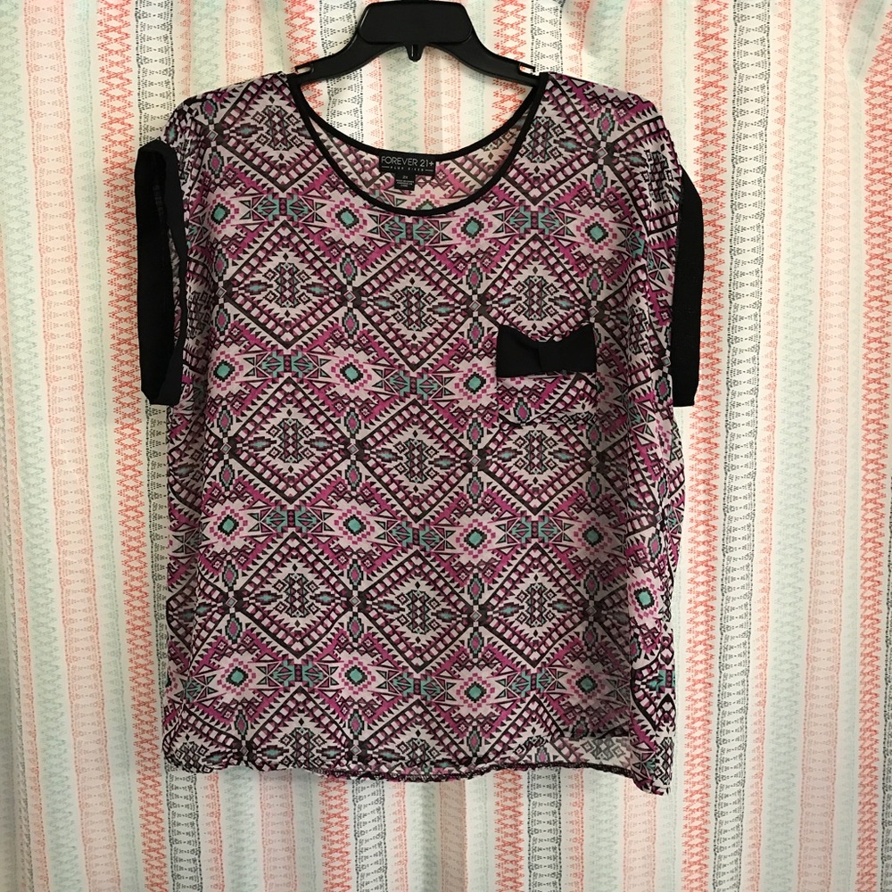 SOLD - Forever 21 Plus Size Aztec Print Top - 2X