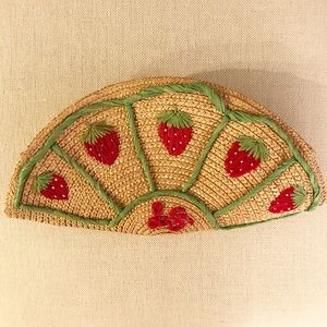 Lulu Guinness Straw Clutch