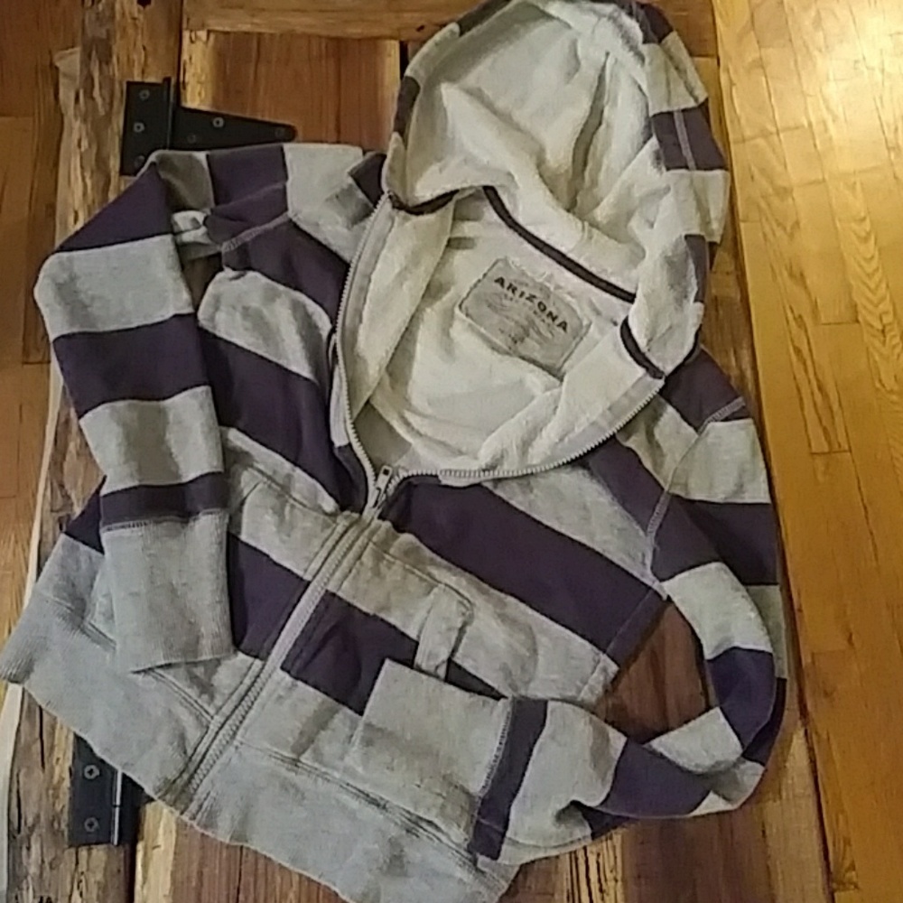 ARIZONA PURPLE & GREY STRIPED JACKET XS