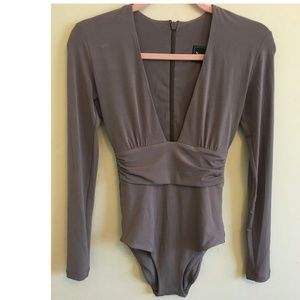 Nookie Plunging Slinky Jersey Bodysuit