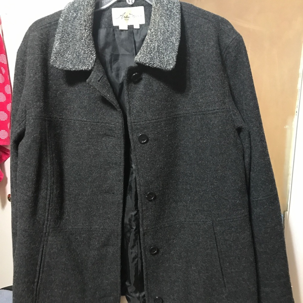 Button up Grey Pea Coat!