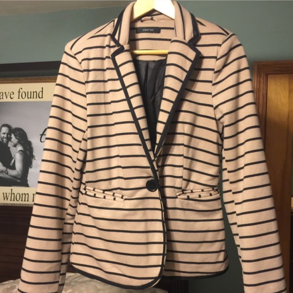 Striped Black and Tan Blazer