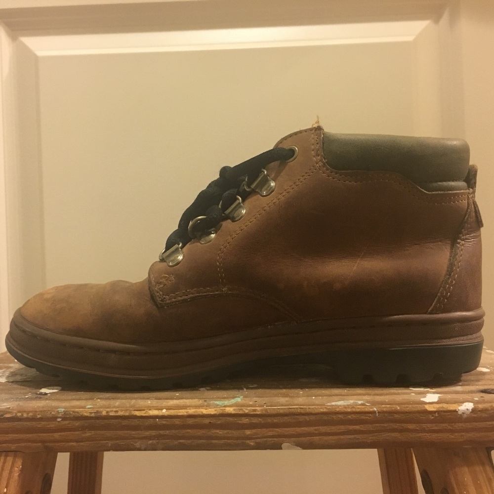 Vintage Brown Leather Timberland Ankle Boots