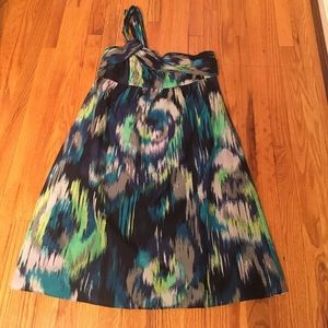 Loft multi colored mini dress size 0P