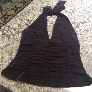 Chocolate brown halter top