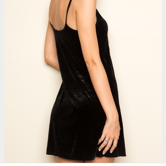 NWOT brandy Melville black velvet dress - Picture 3 of 6