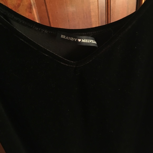 NWOT brandy Melville black velvet dress - Picture 5 of 6