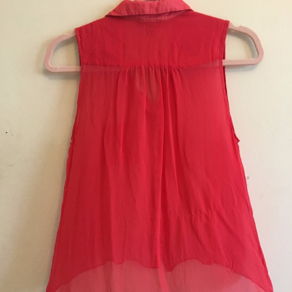 Bebe Silk Sheer Sleeveless Blouse - Picture 2 of 2