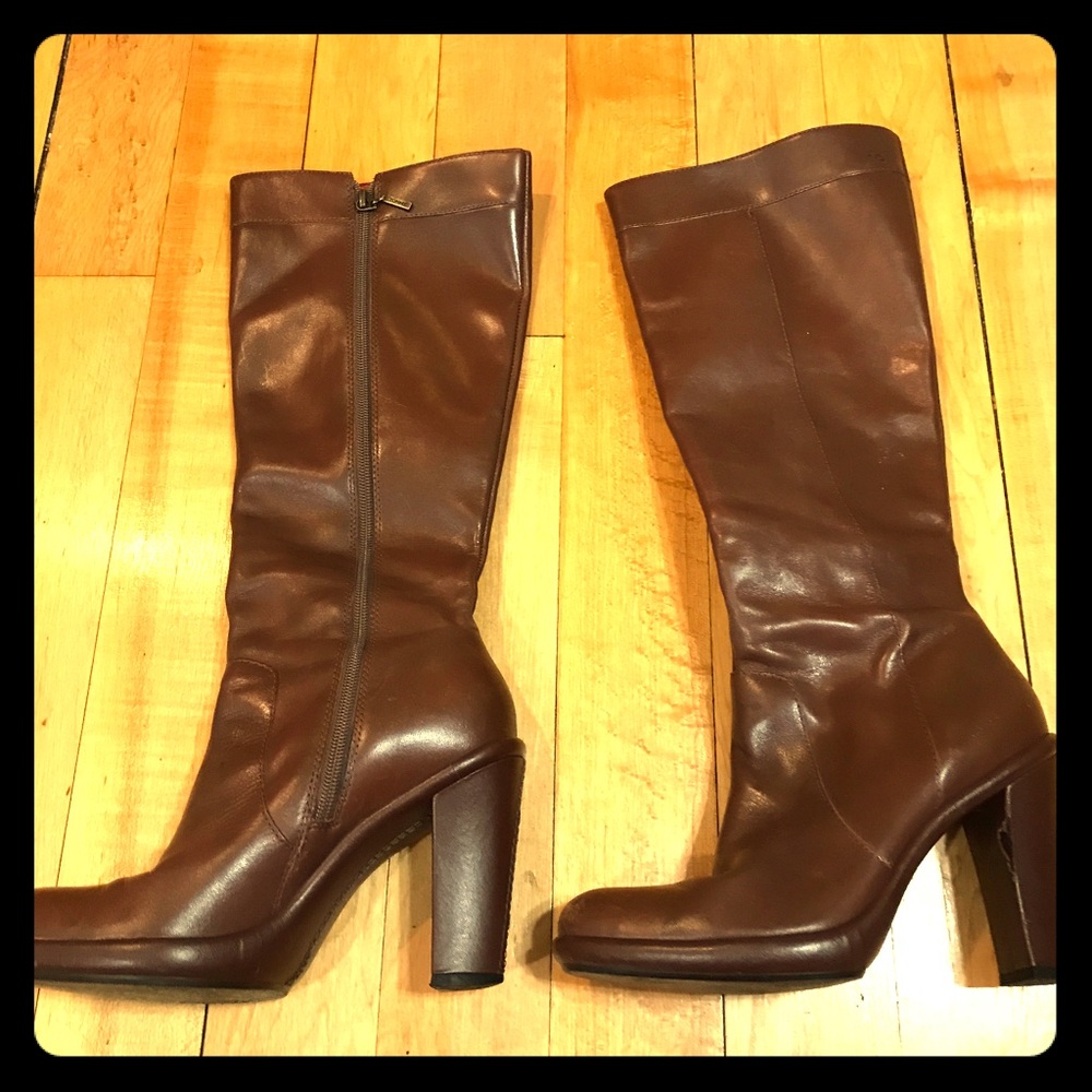 Knee high brown boots