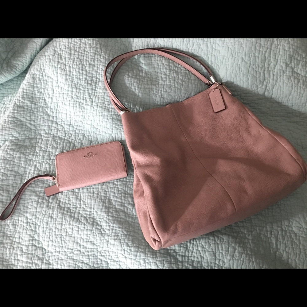 Coach handbag with matching wallet