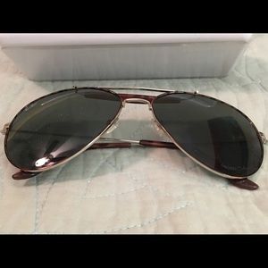 Ray Ban Brow Bar Aviators---Gold & Tortoise