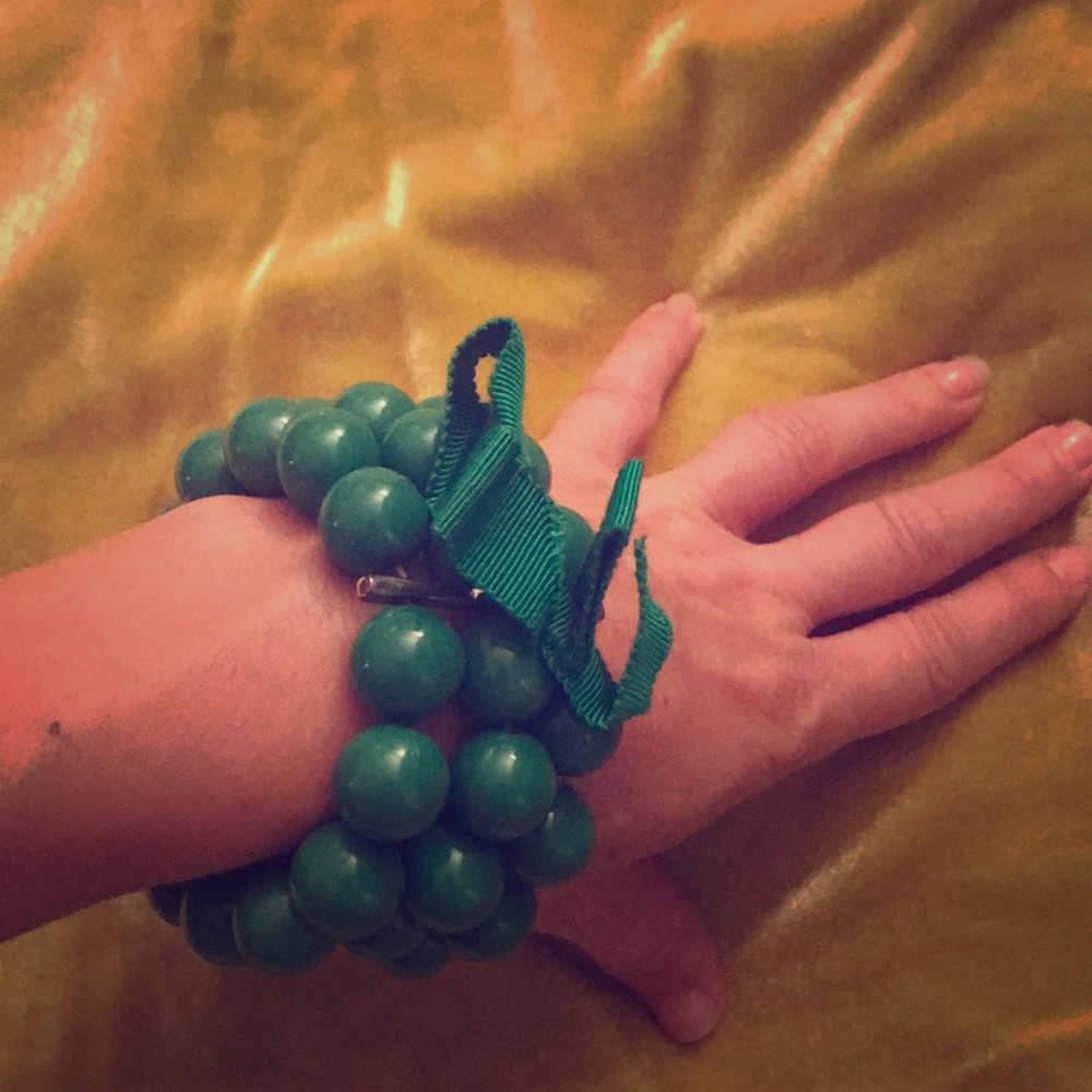 JCrew chunky green bracelet