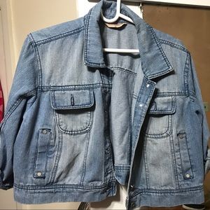 Crop jean jacket