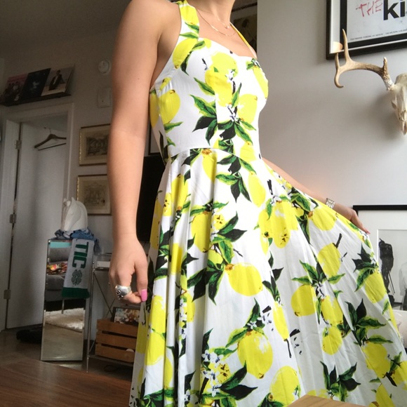 Designer Lemon 🍋 Pinup Dress - Picture 2 of 3