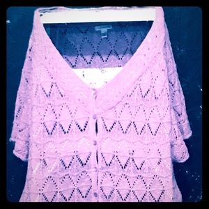 Button down short sleeve sweater