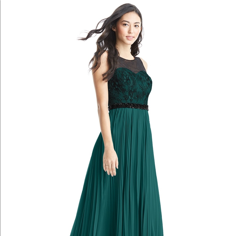 Long Dark Green formal dress/ bridesmaid dress