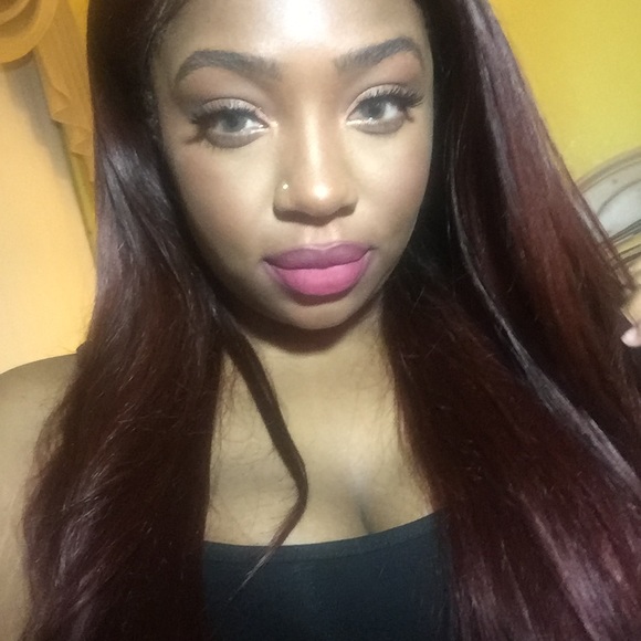 Auburn lace frontal wig