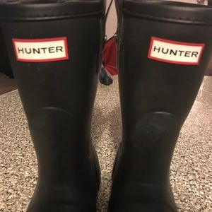 HUNTER short original rain boots matte black