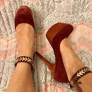 Burgundy and Rust Heels