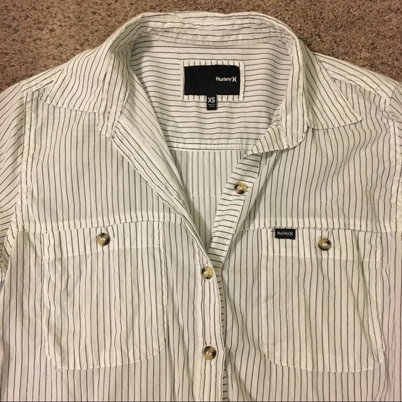 Hurley Wilson Long Sleeve Pinstripe White Shirt XS - Picture 2 of 2