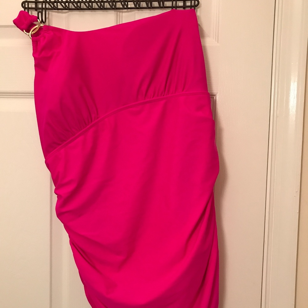 LAST CHANCE One Shoulder Hot Pink Swimsuit