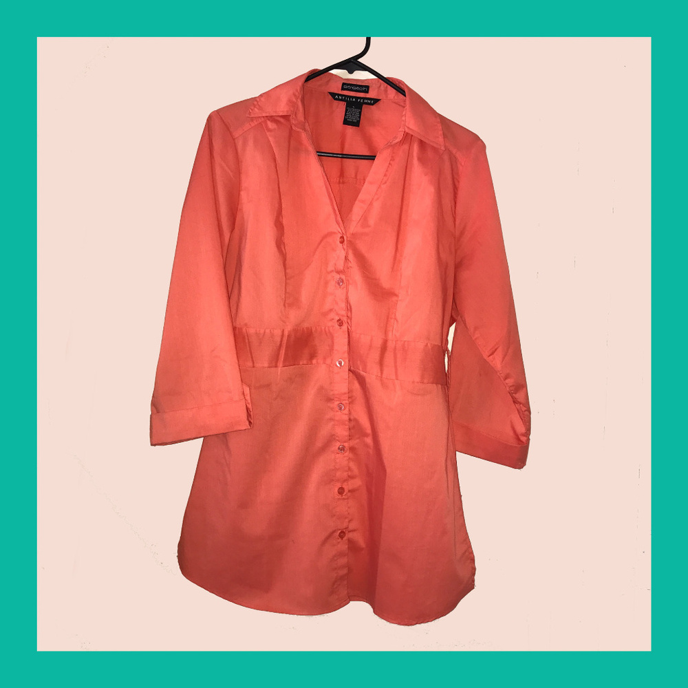 Vibrant Orange Blouse