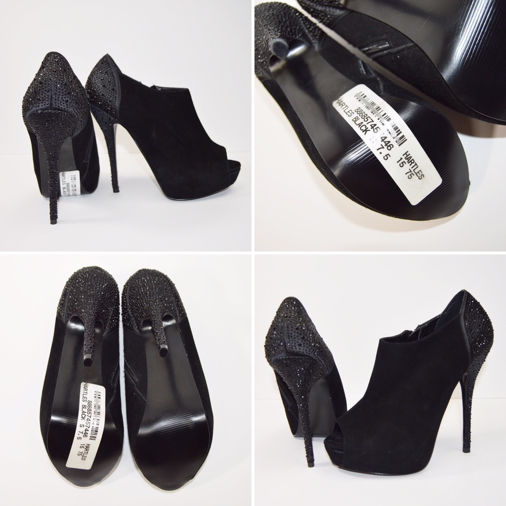 New Steve Madden Suede "Hartles" Peep Toe Heel - Picture 2 of 4