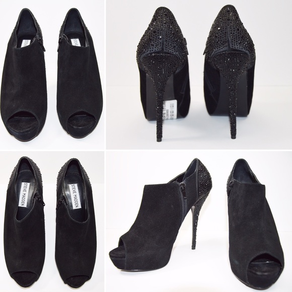 New Steve Madden Suede "Hartles" Peep Toe Heel - Picture 3 of 4