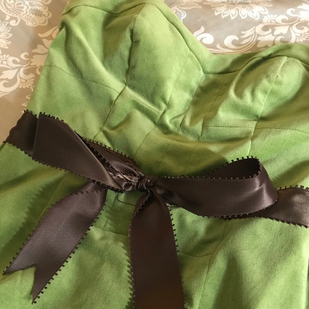 Mario Balthazar strapless dress.