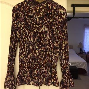 Magenta-ish purple toned floral top