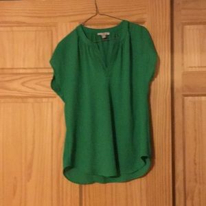 Green short sleeve blouse